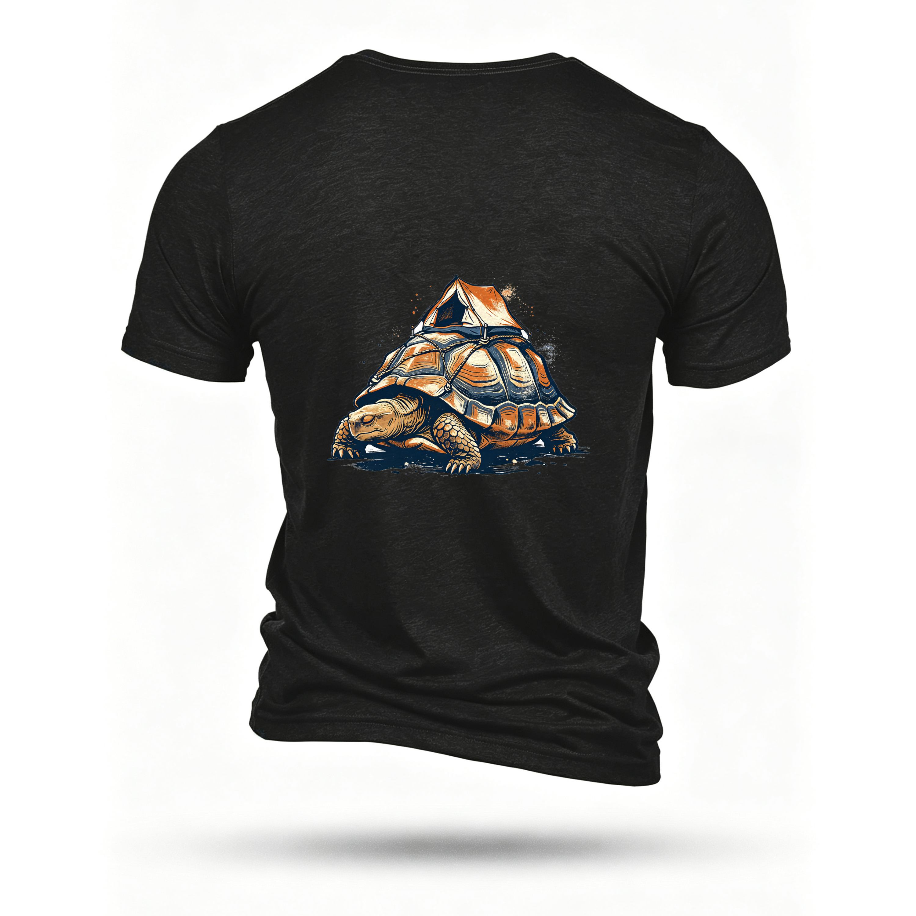 Black T-shirt, back print