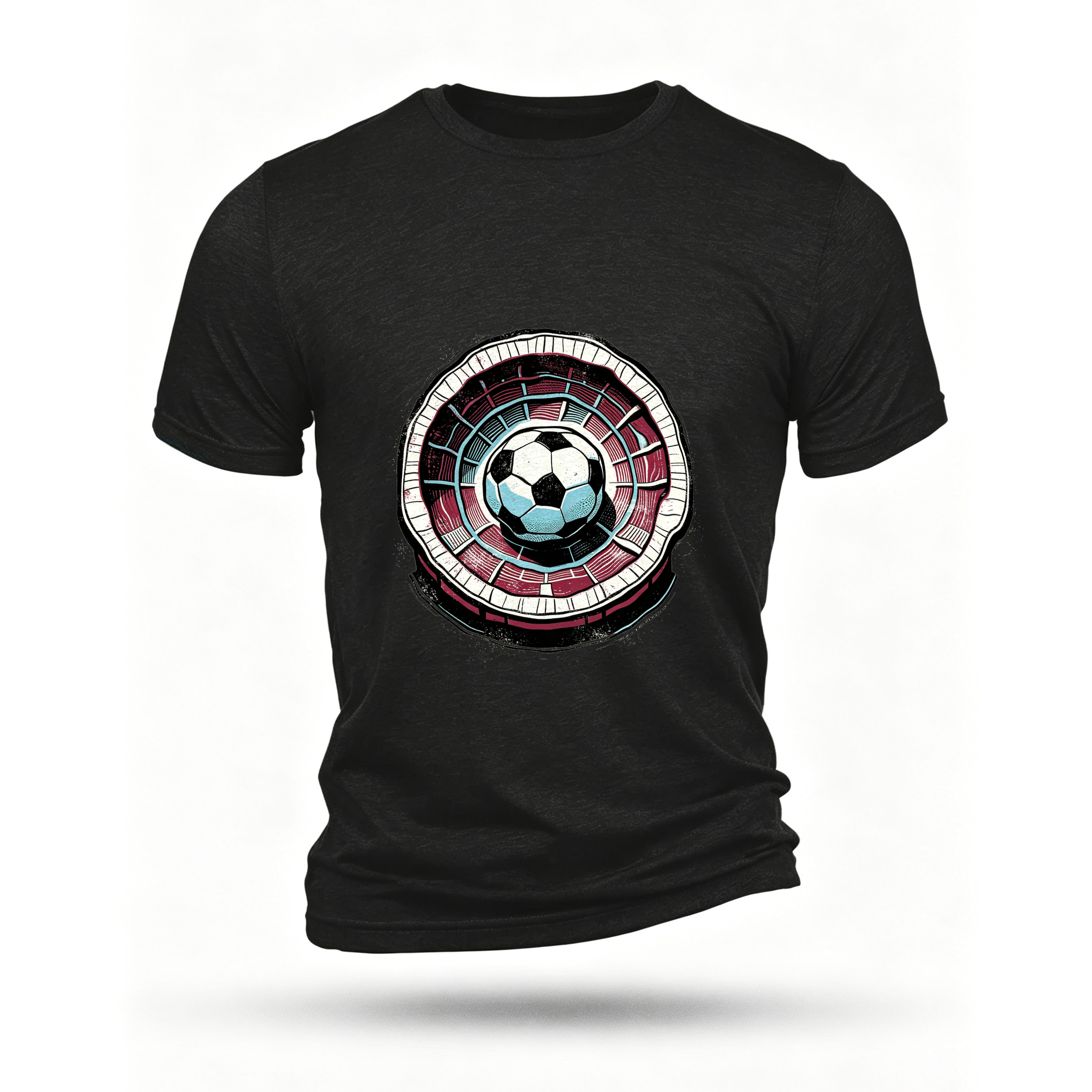 Black T-shirt, front print