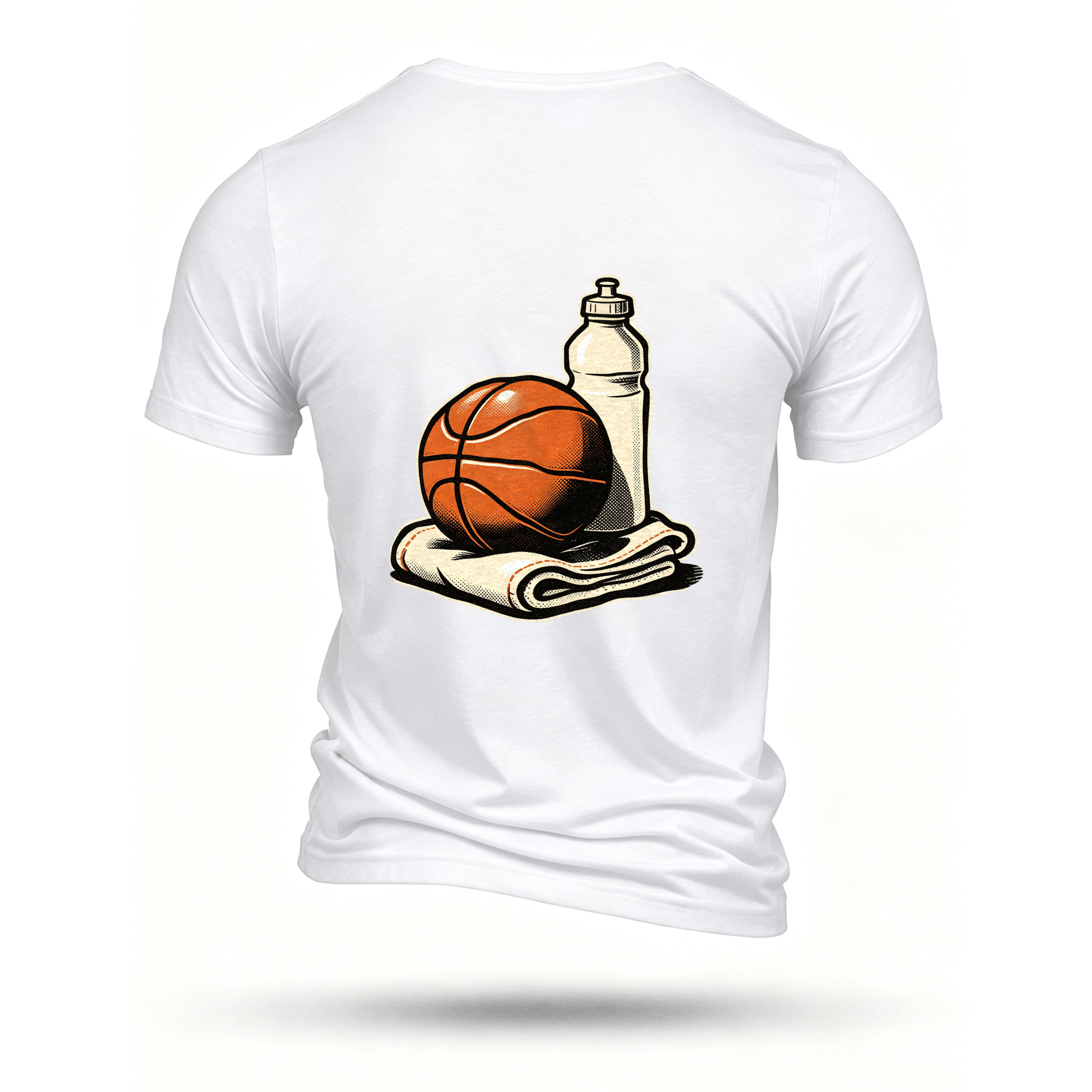 White T-shirt, back print