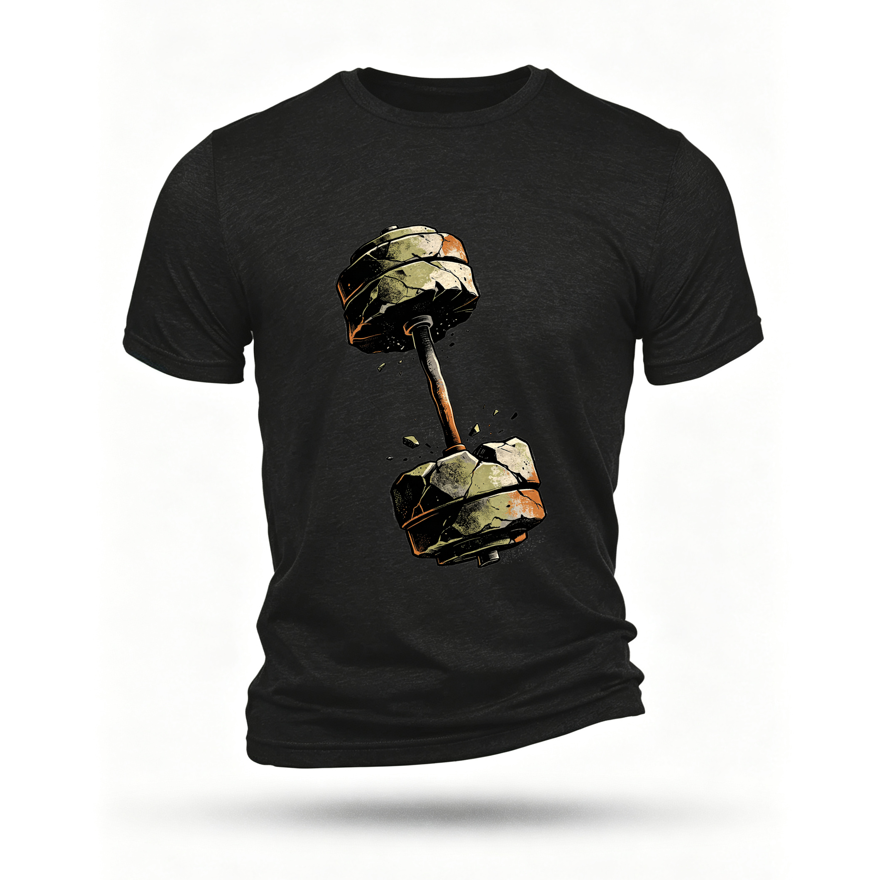 Black T-shirt, front print