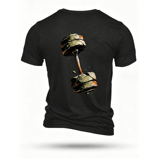 Black T-shirt, back print