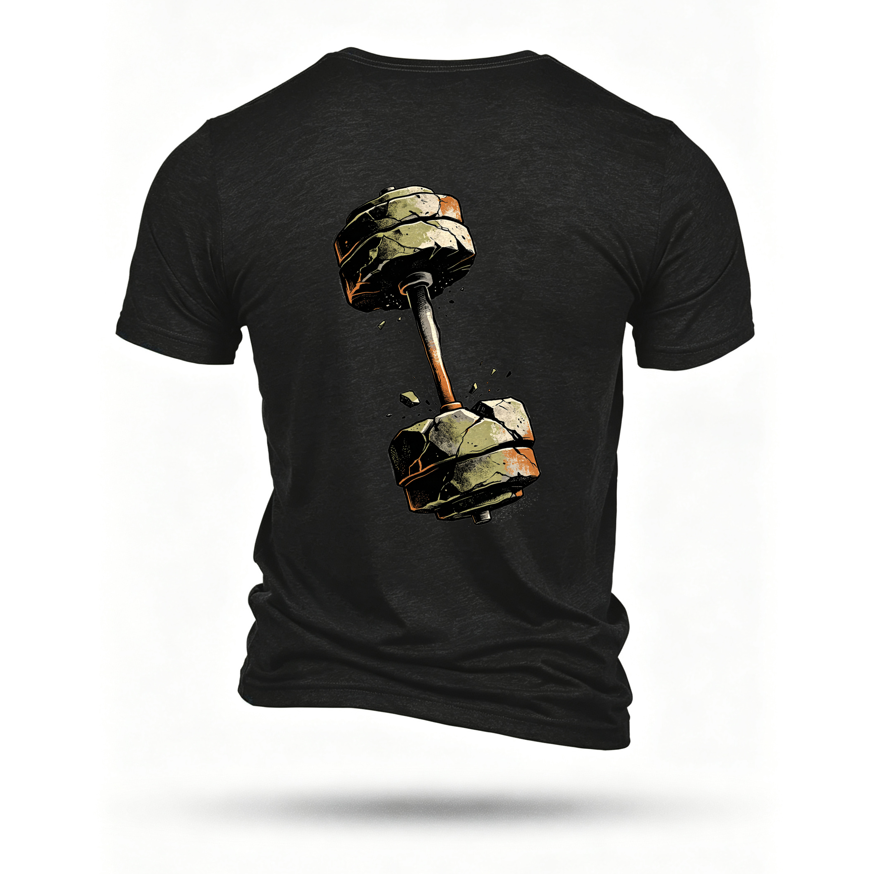 Black T-shirt, back print