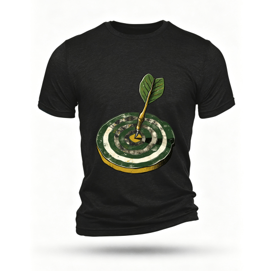 Black T-shirt, front print