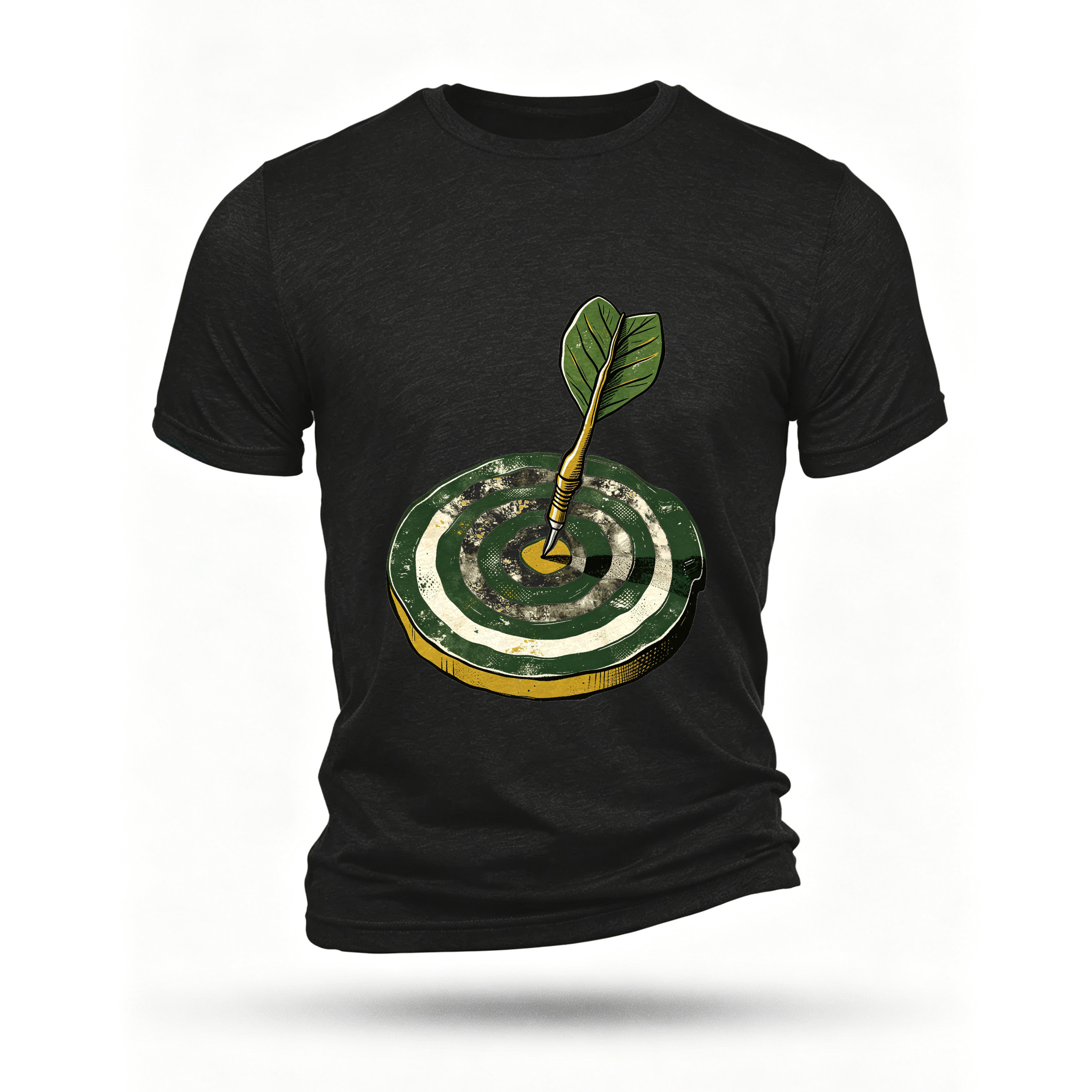Black T-shirt, front print