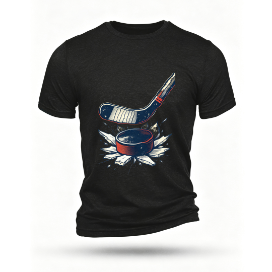 Black T-shirt, front print