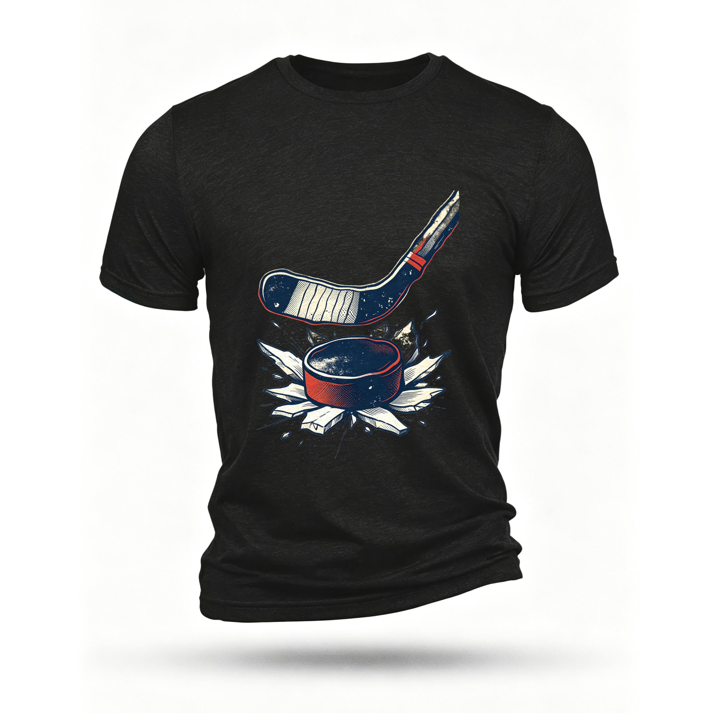 Black T-shirt, front print