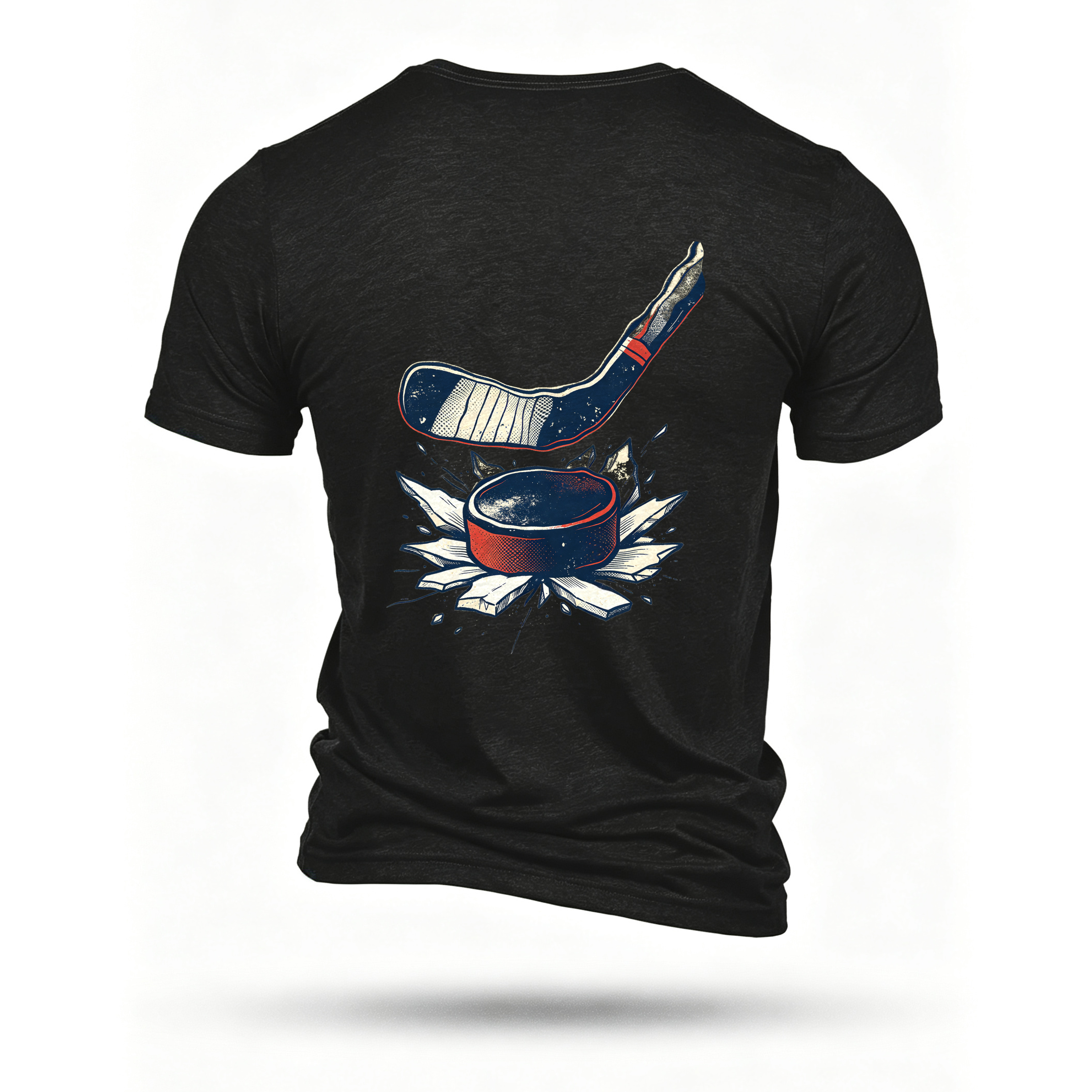 Black T-shirt, back print