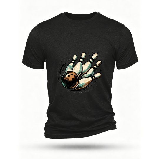 Black T-shirt, front print