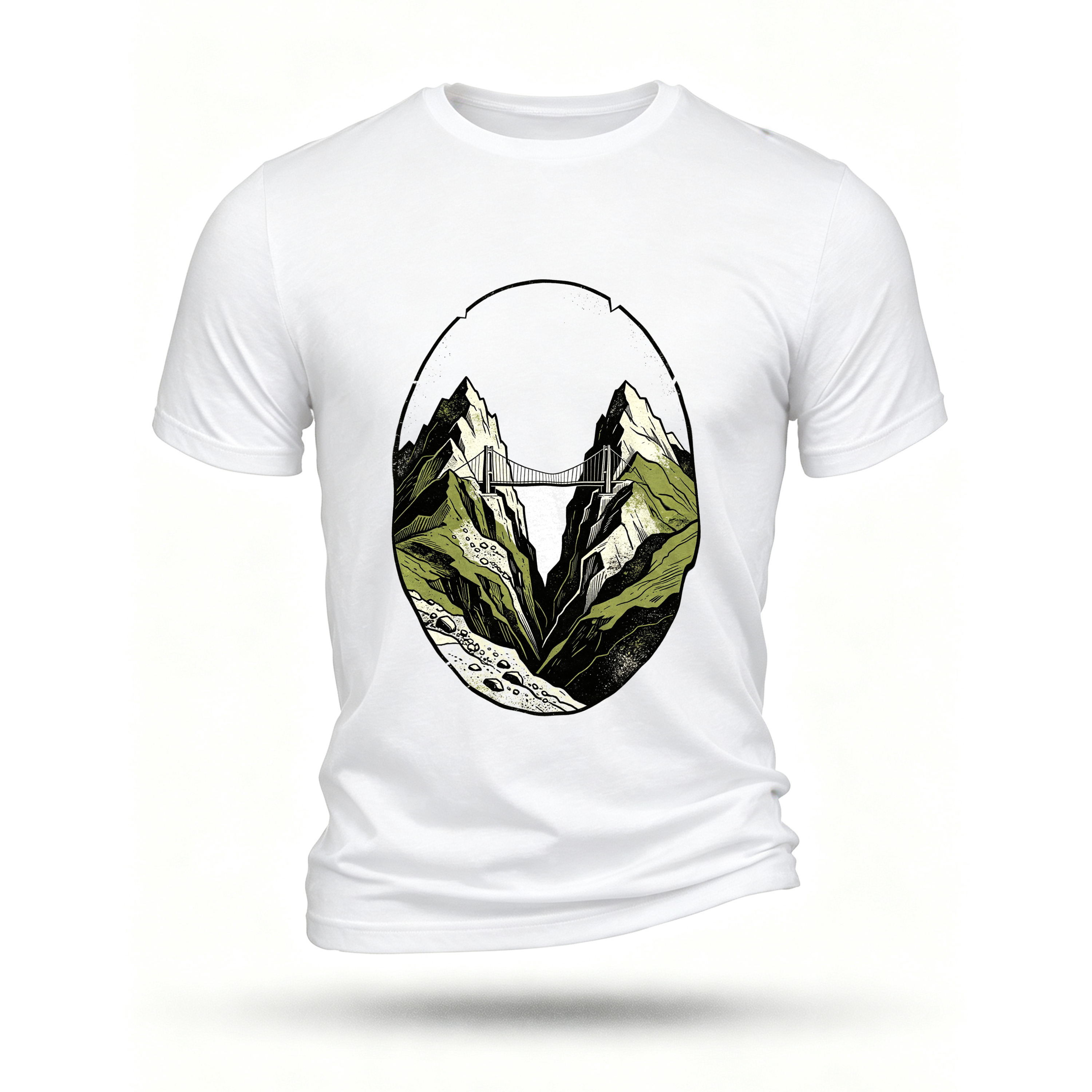 White T-shirt, front print