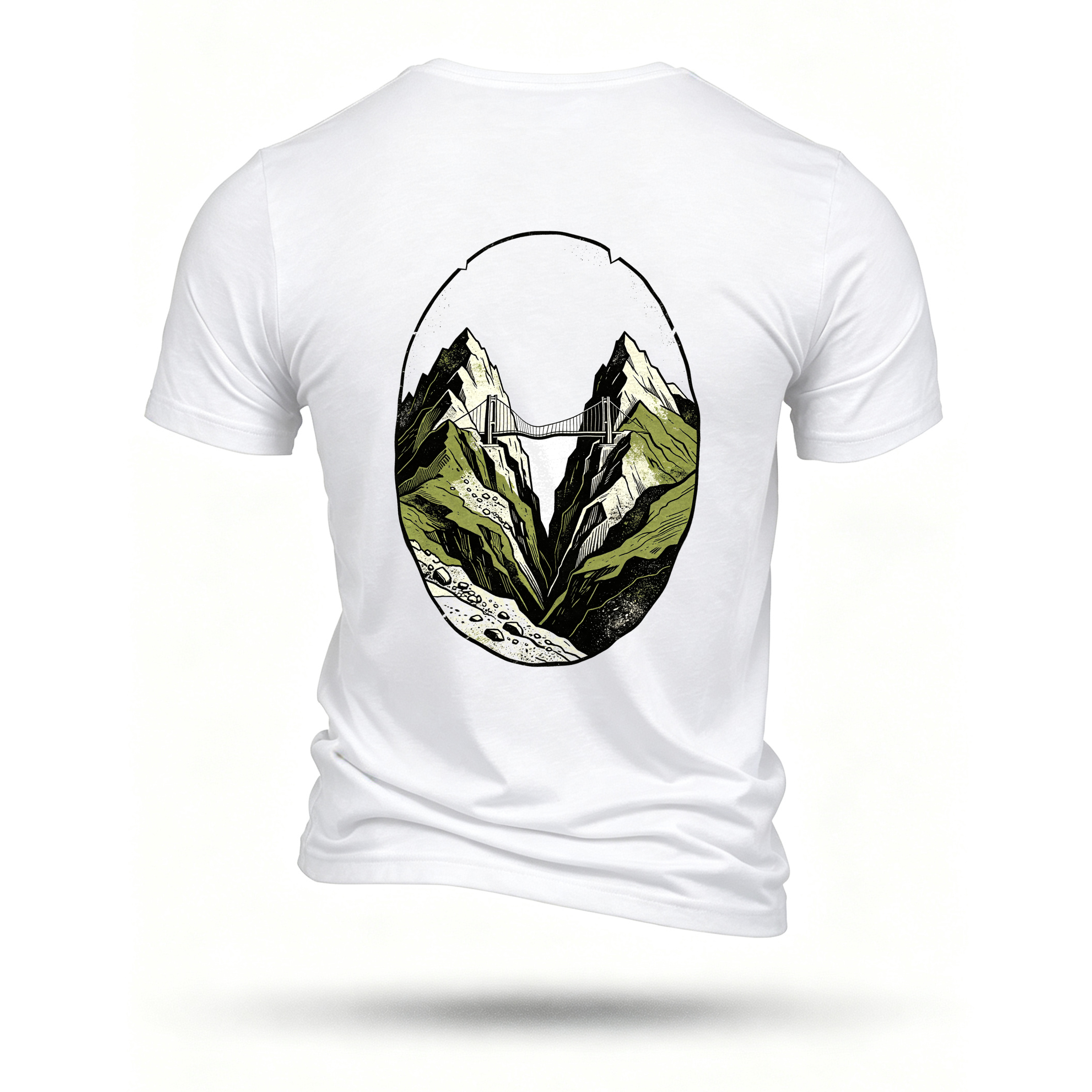 White T-shirt, back print