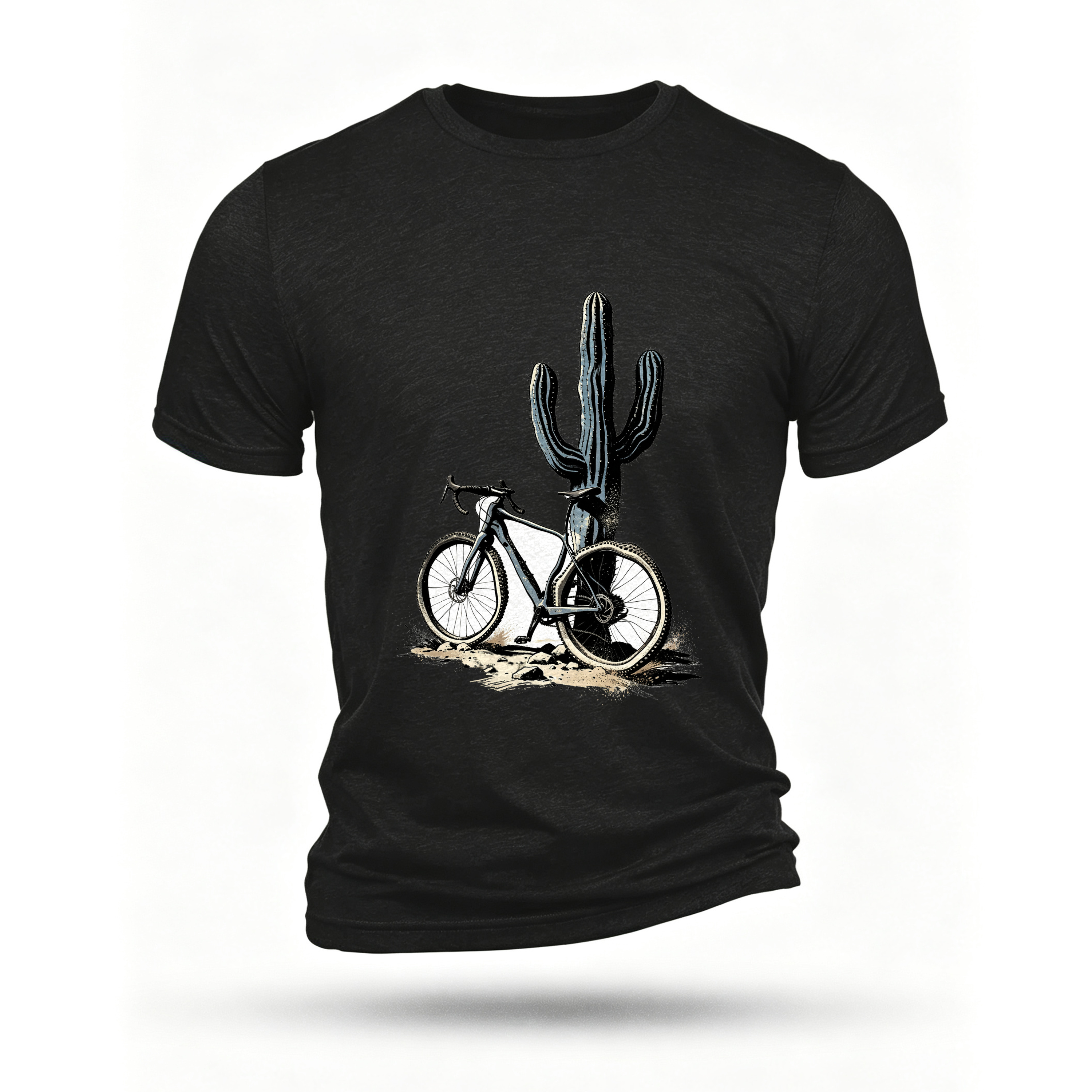 Black T-shirt, front print