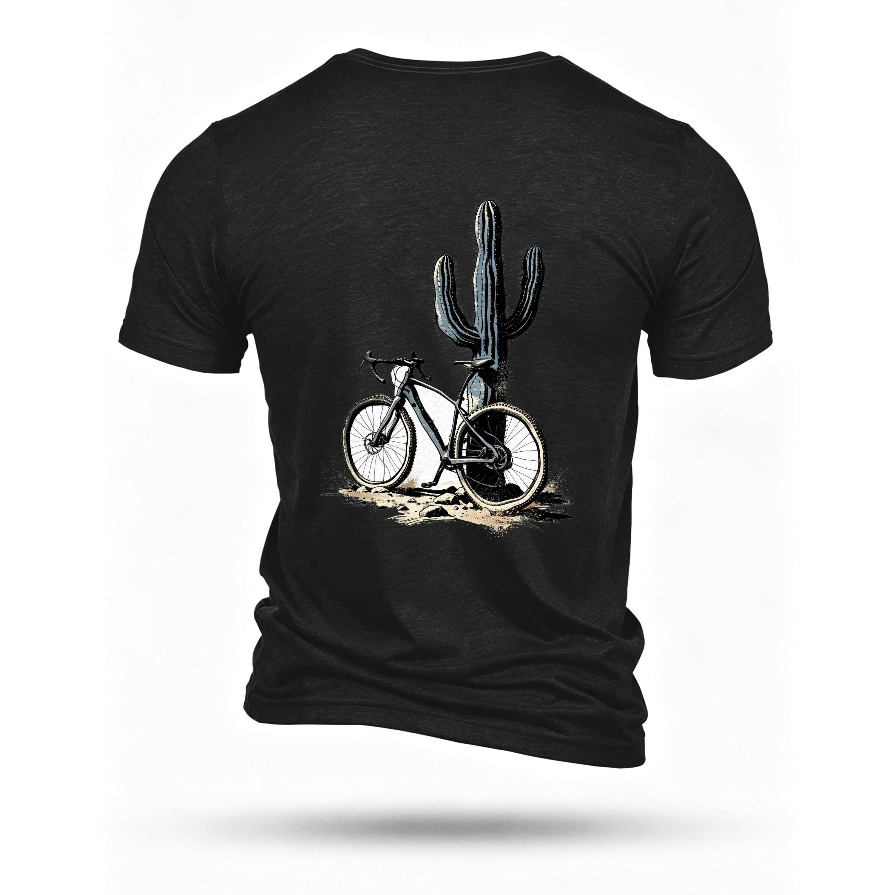 Black T-shirt, back print