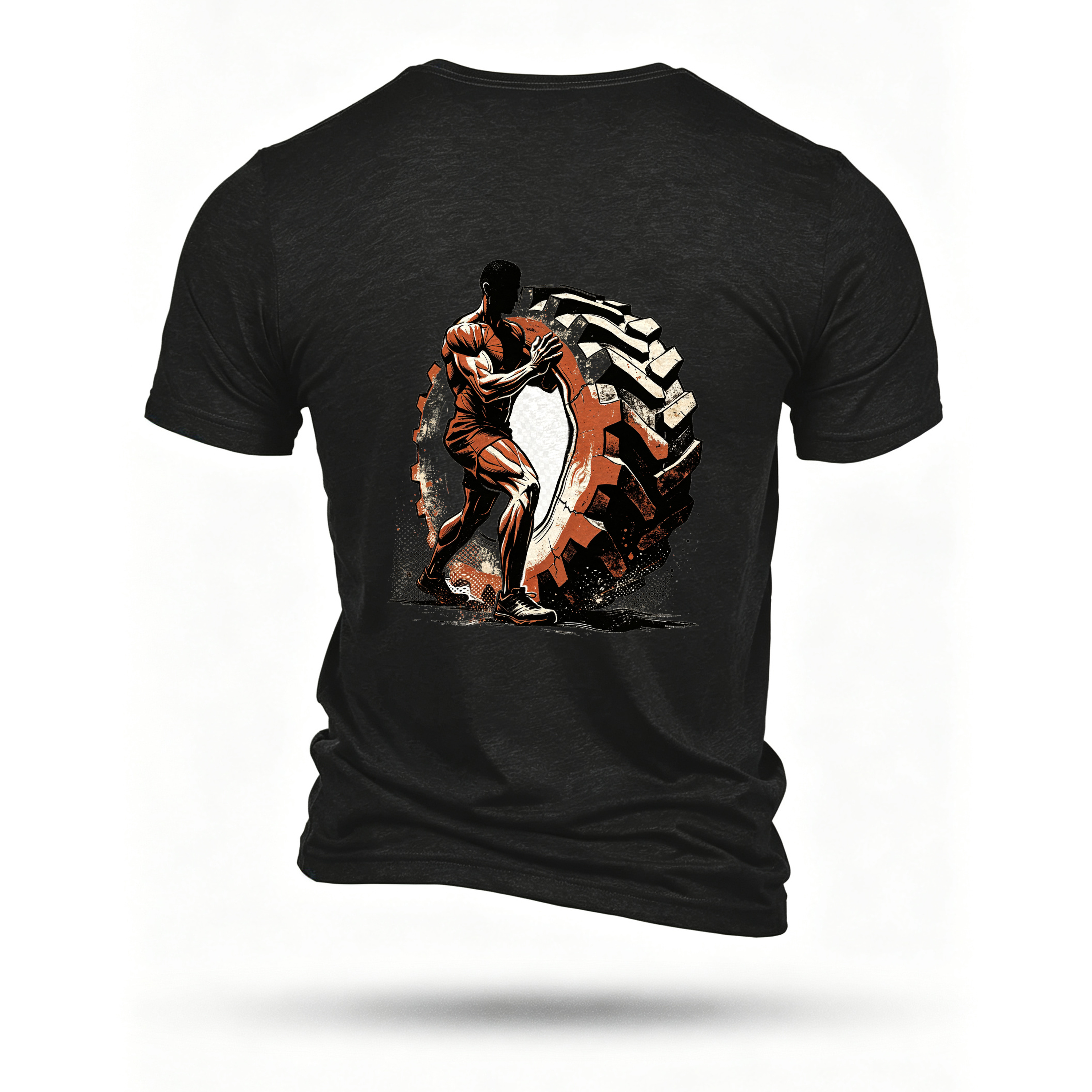 Black T-shirt, back print