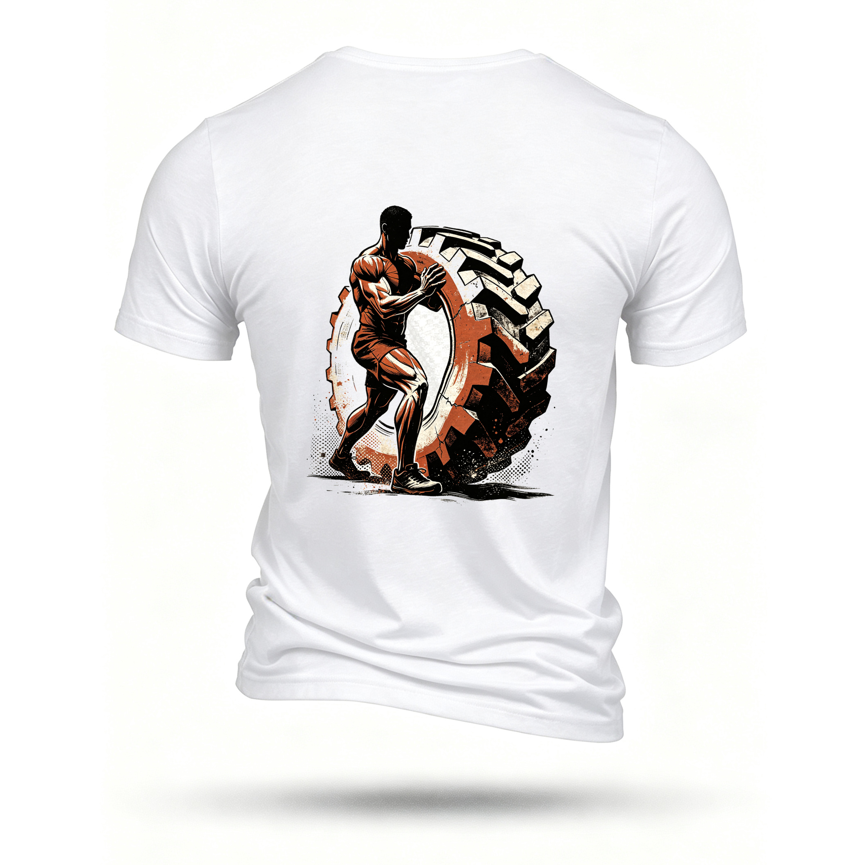 White T-shirt, back print