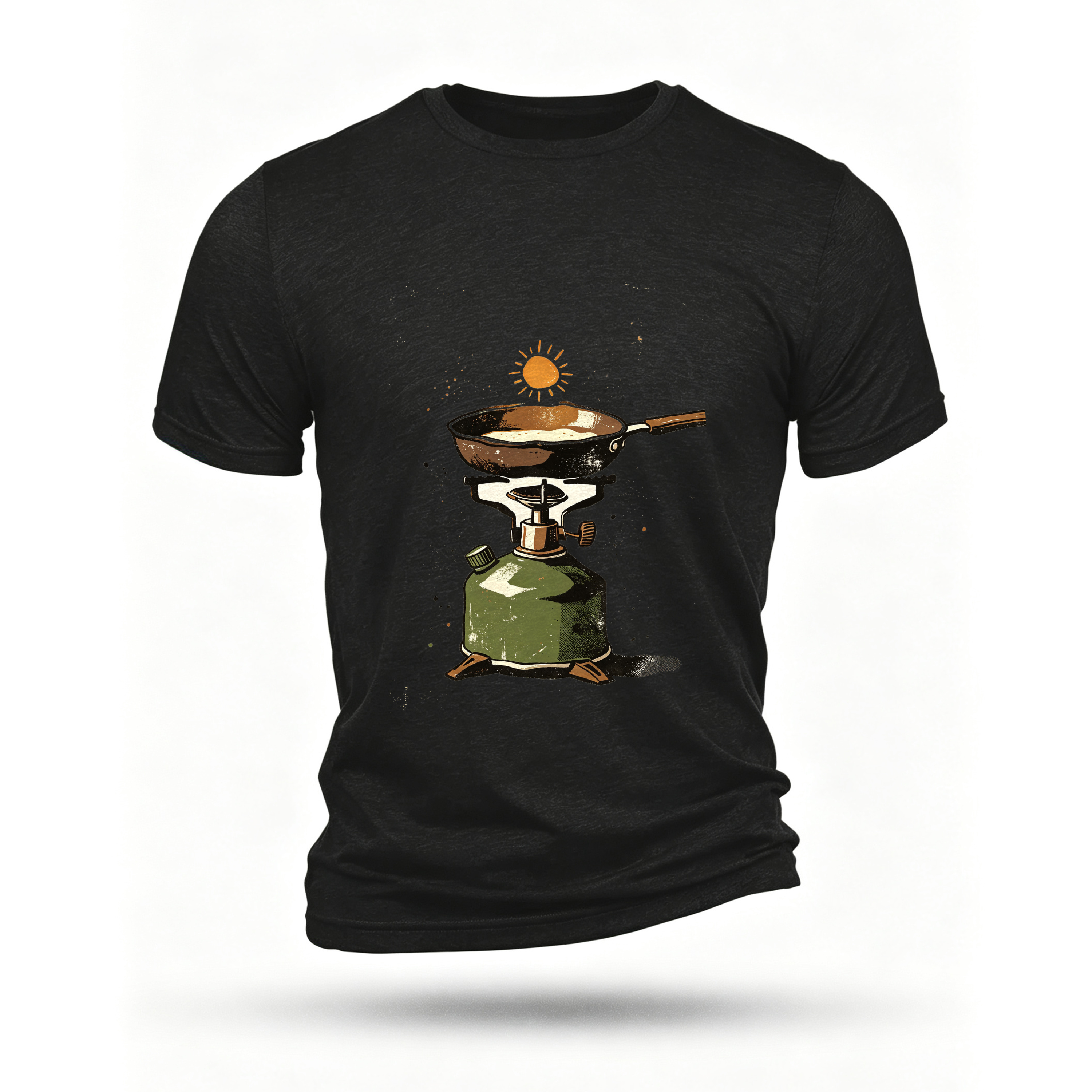 Black T-shirt, front print