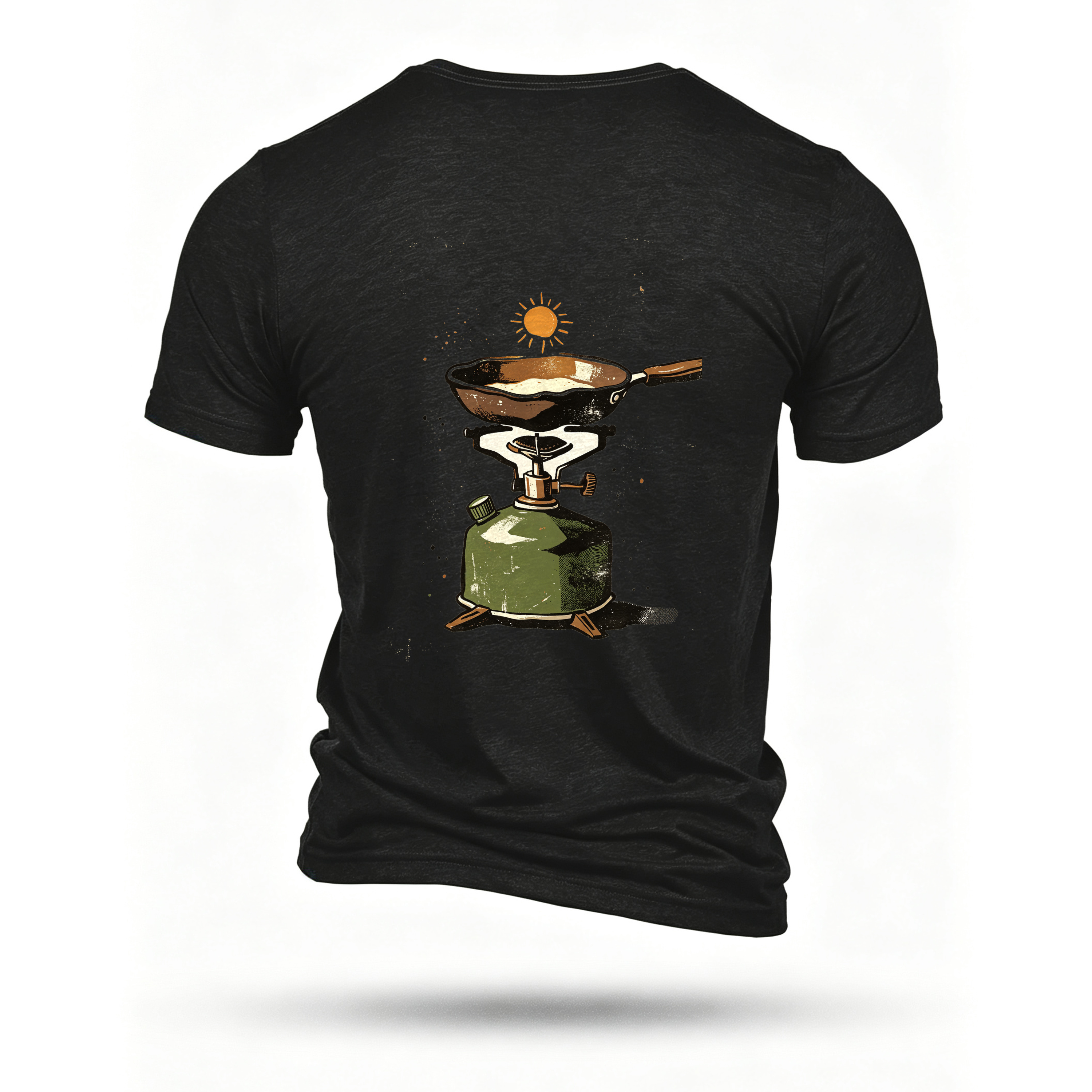 Black T-shirt, back print