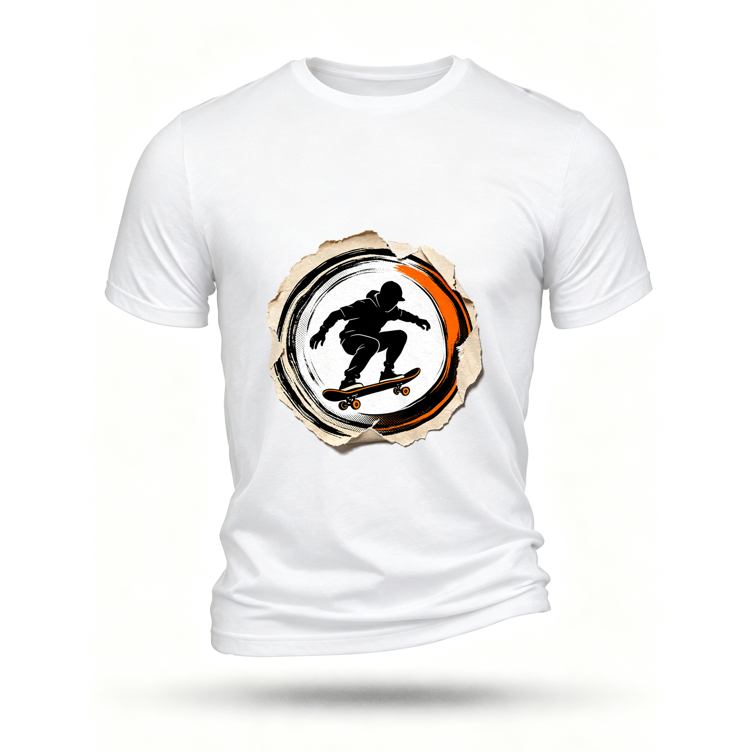 White T-shirt, front print