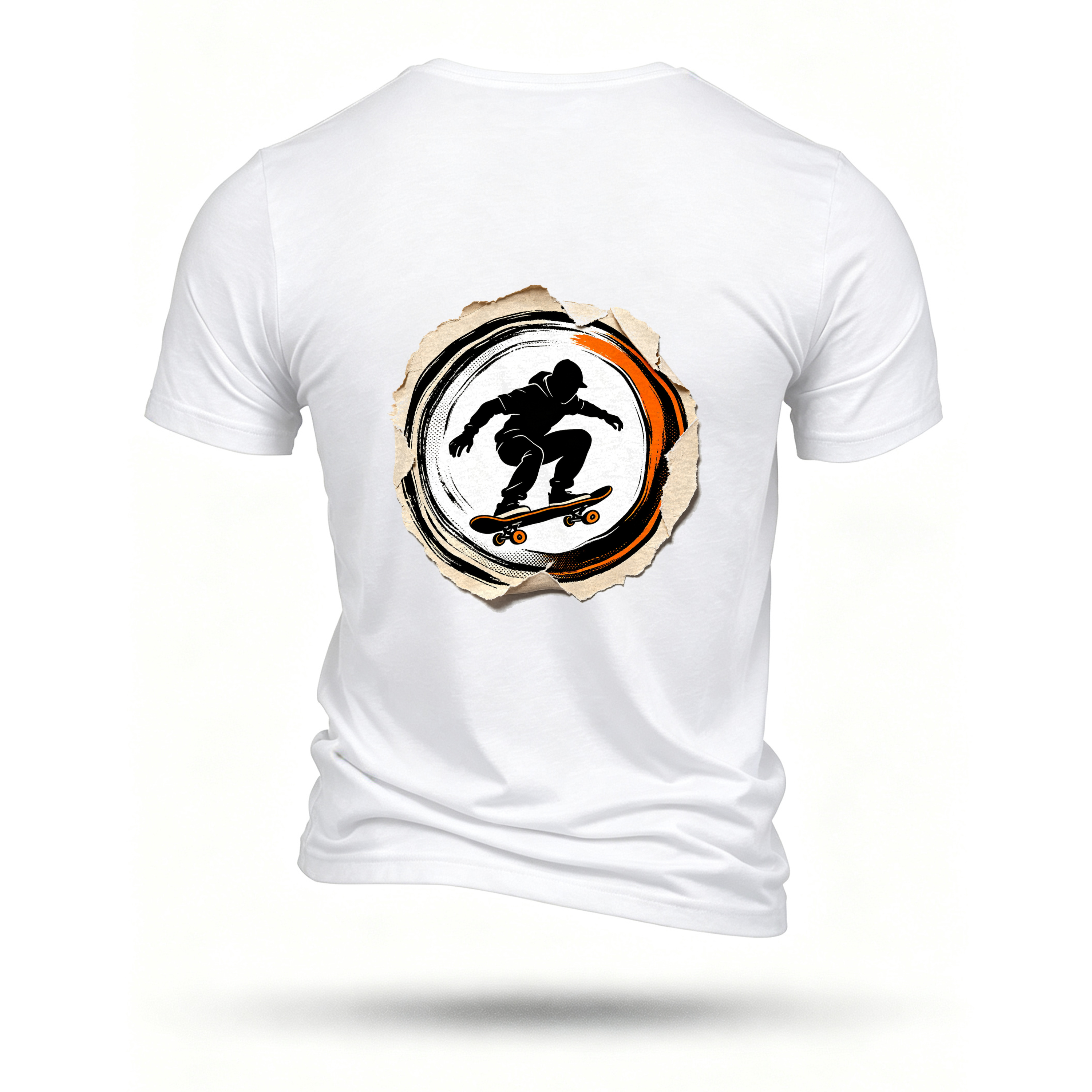White T-shirt, back print