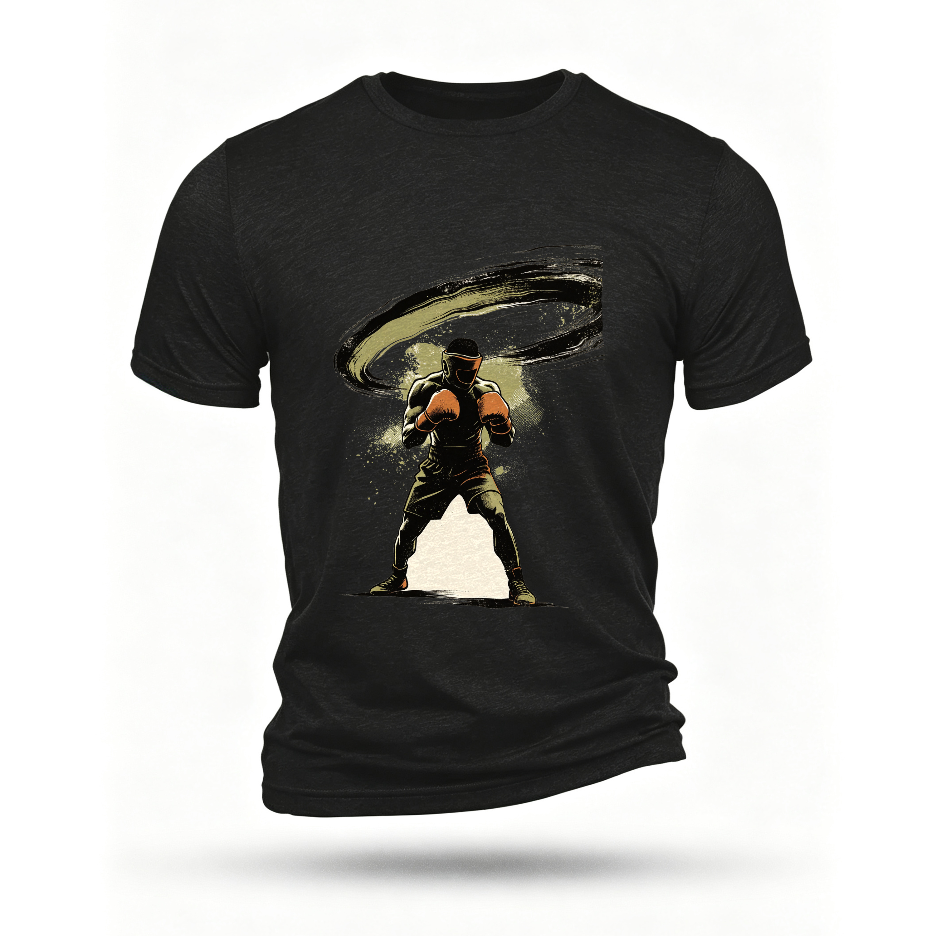 Black T-shirt, front print