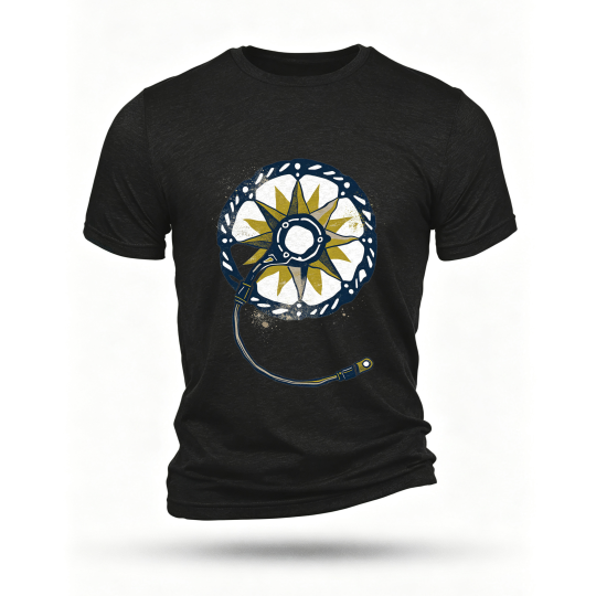Black T-shirt, front print
