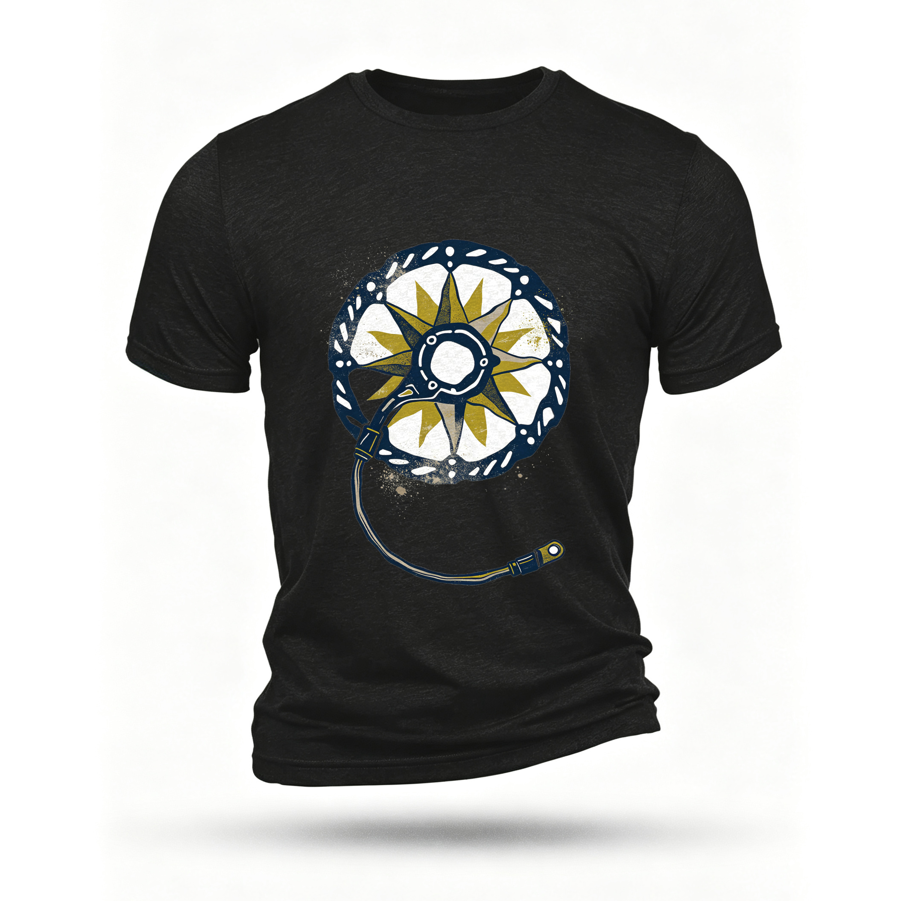 Black T-shirt, front print