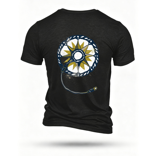 Black T-shirt, back print