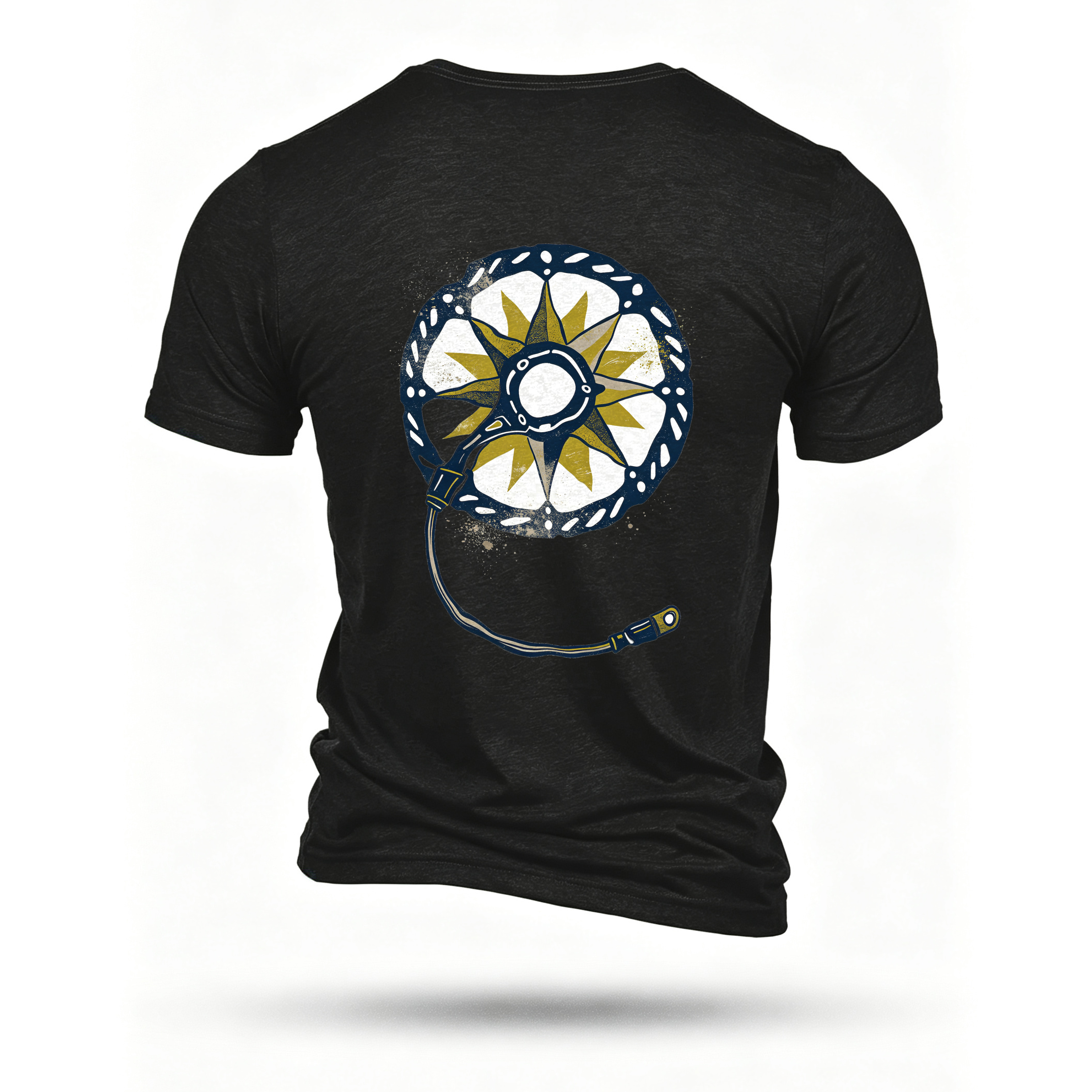 Black T-shirt, back print