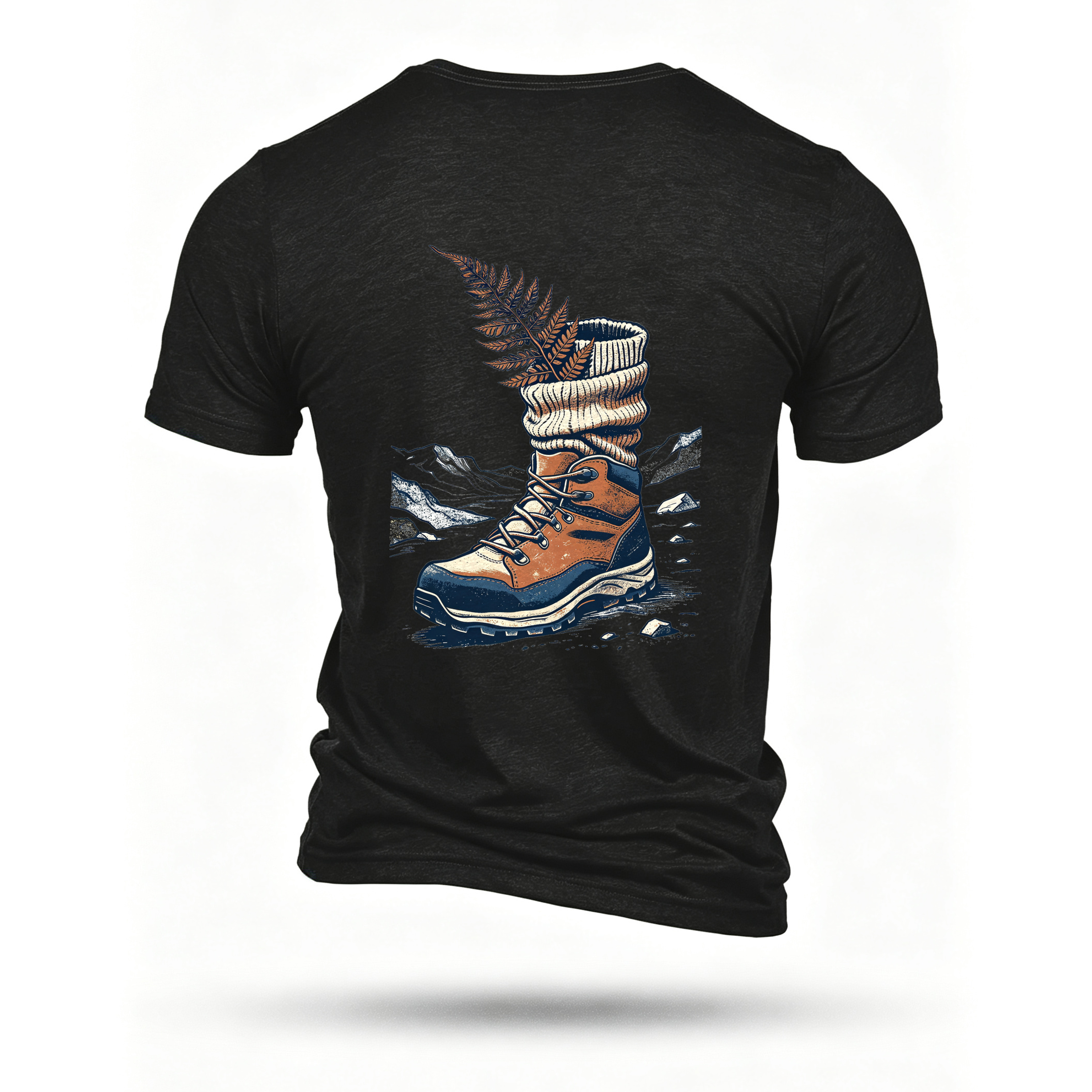 Black T-shirt, back print