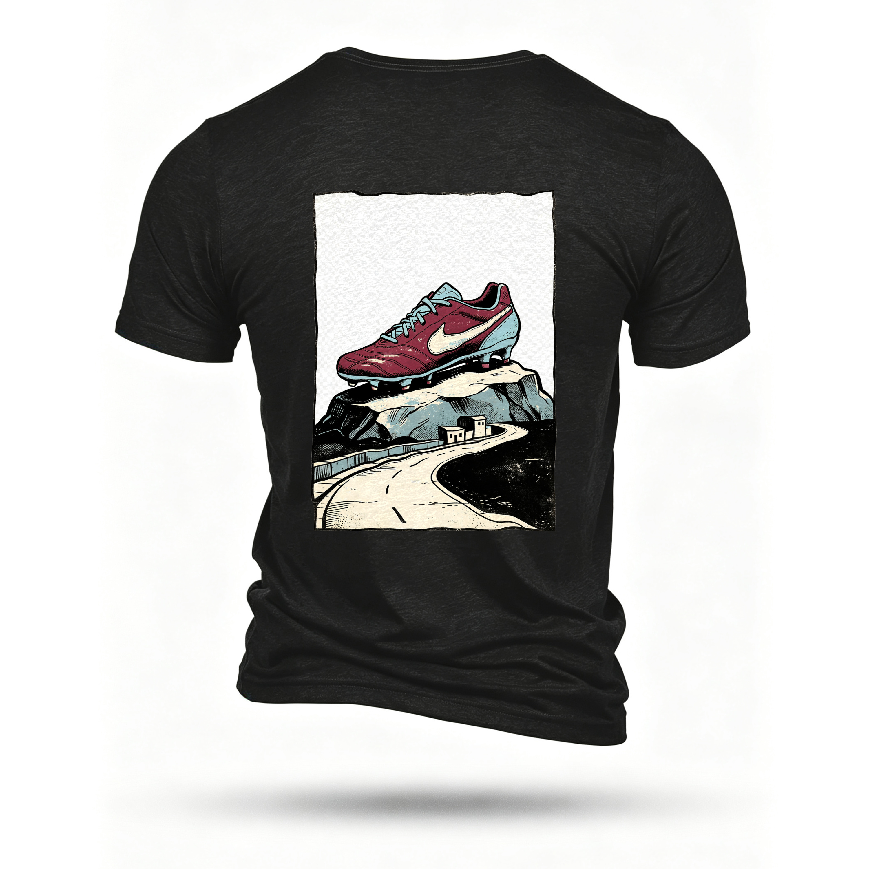 Black T-shirt, back print