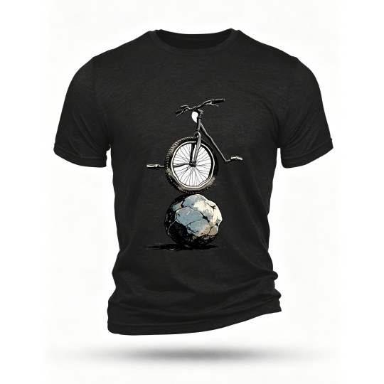 Black T-shirt, front print