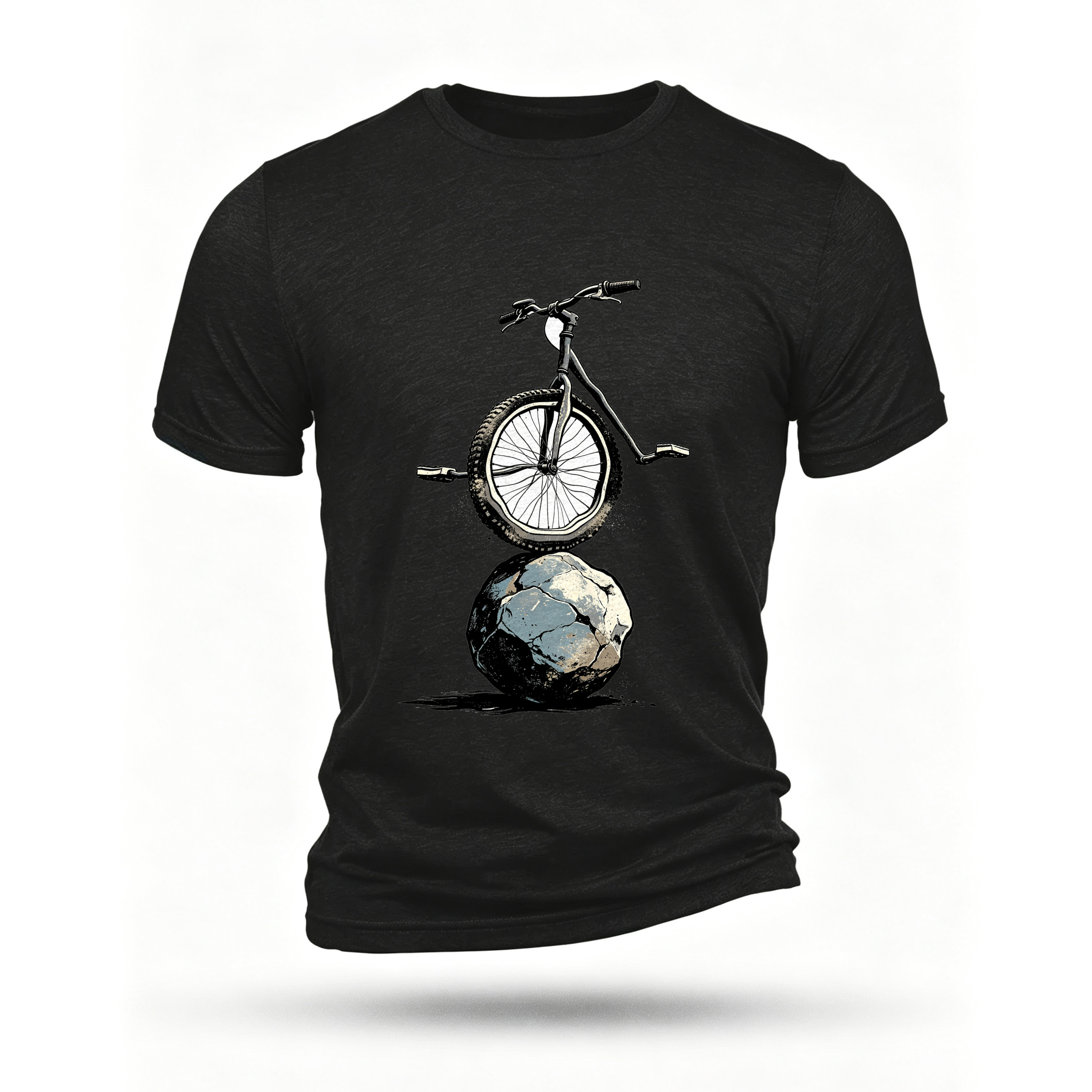 Black T-shirt, front print