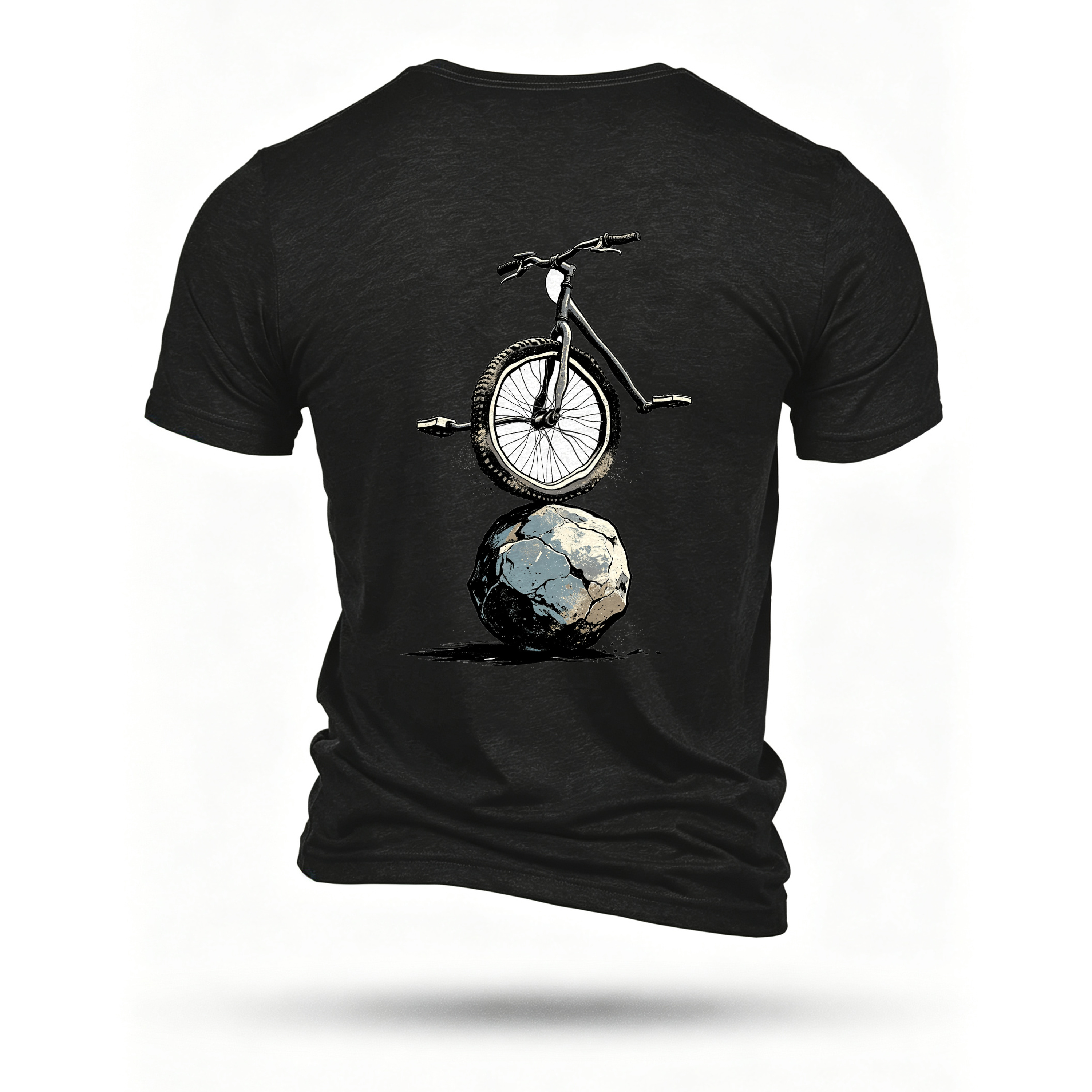 Black T-shirt, back print