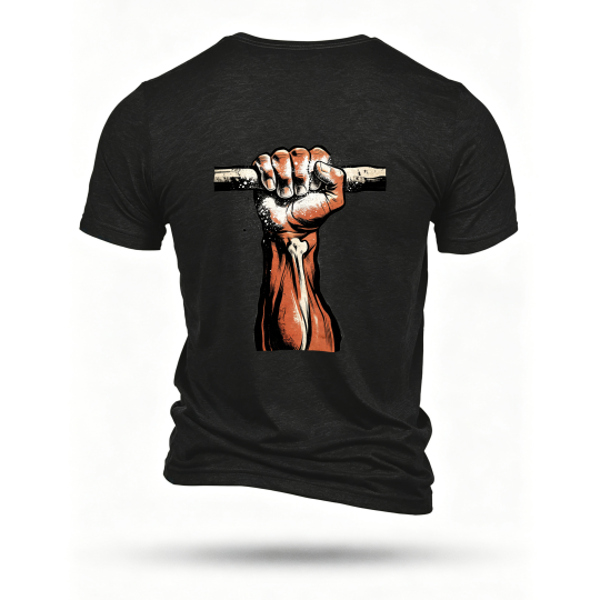 Black T-shirt, back print