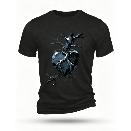 Black T-shirt, front print