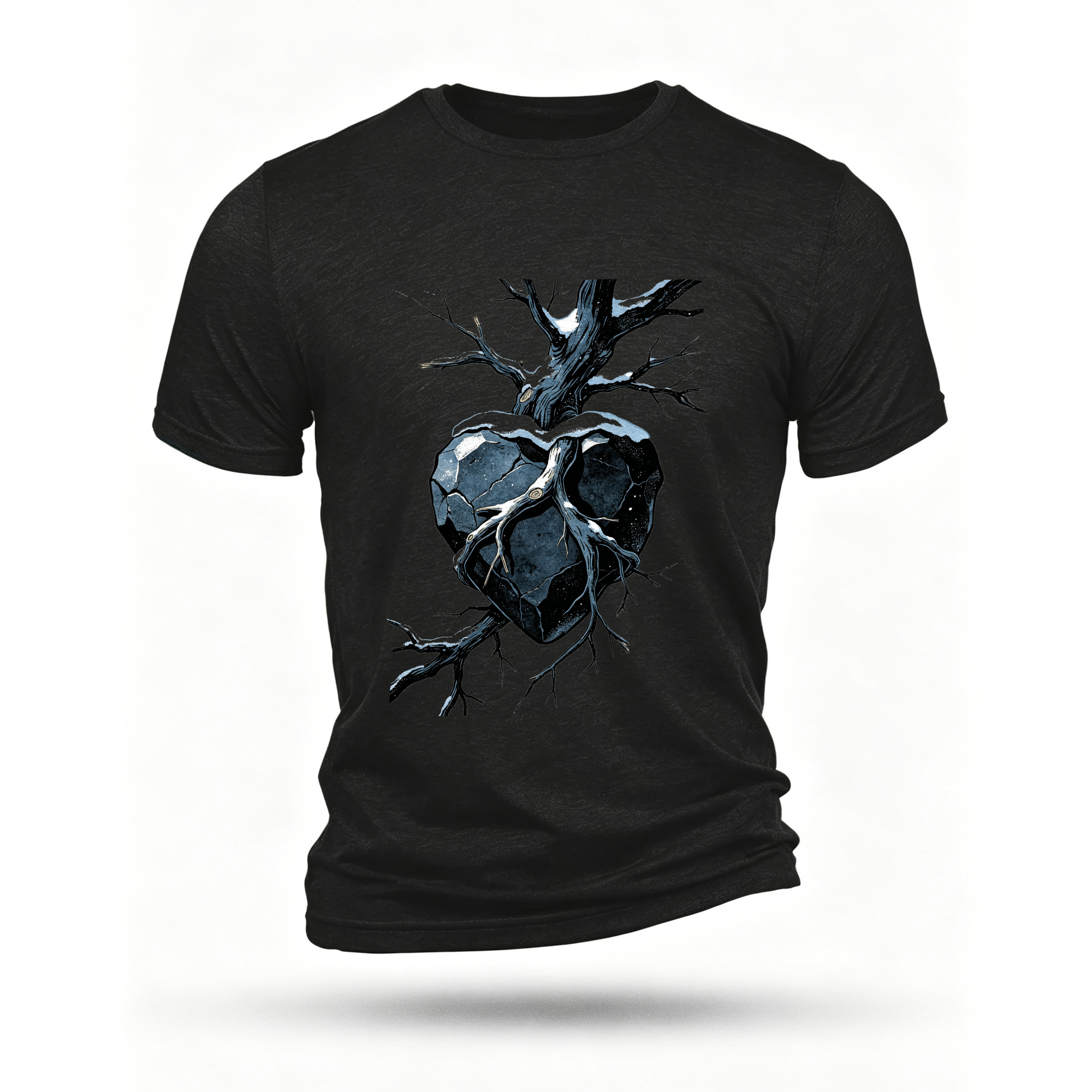 Black T-shirt, front print