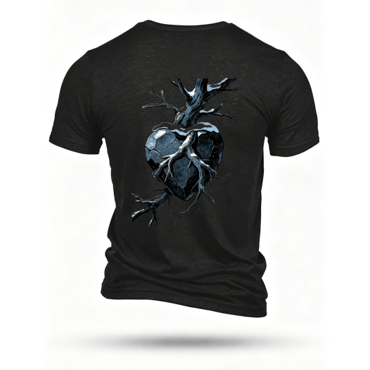 Black T-shirt, back print