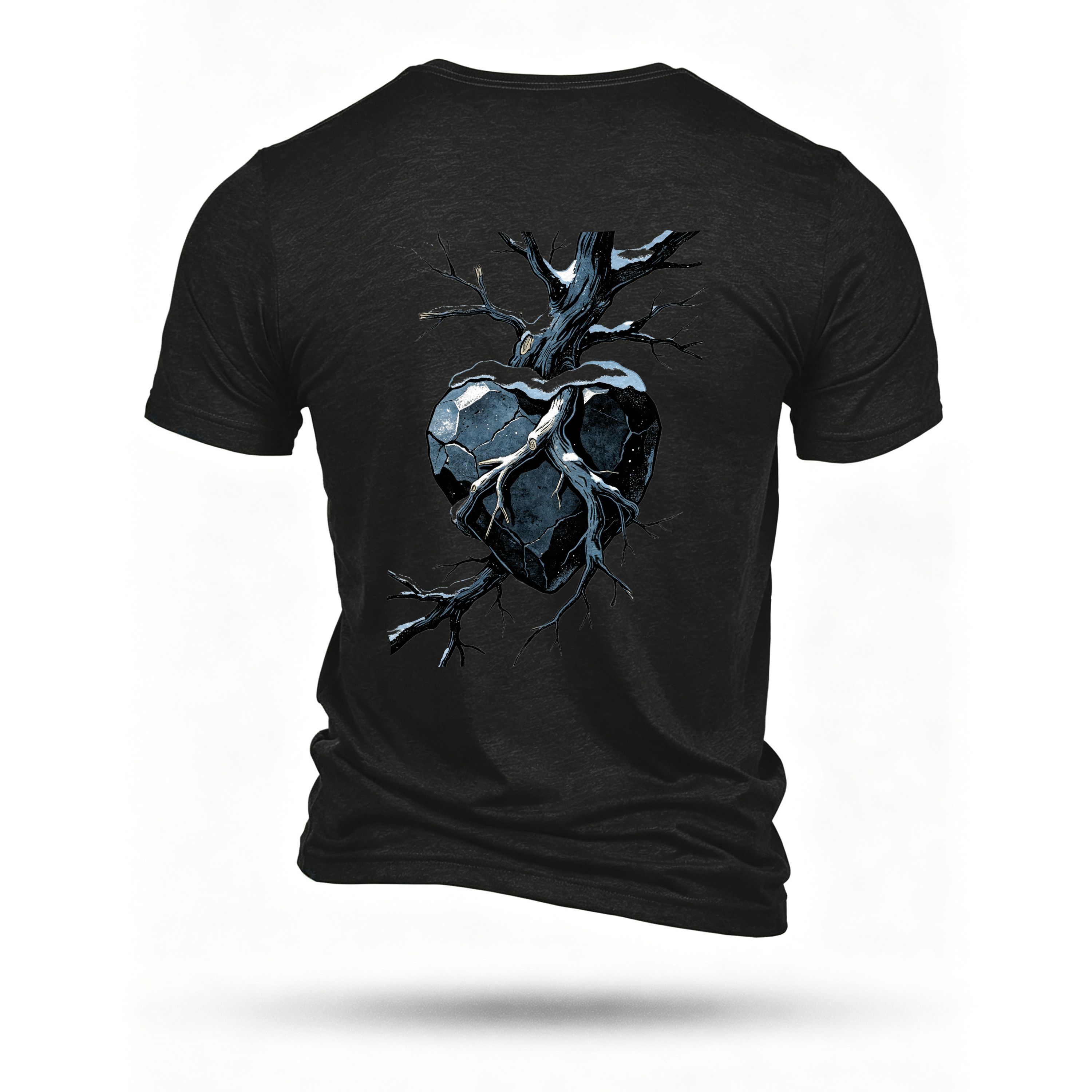 Black T-shirt, back print