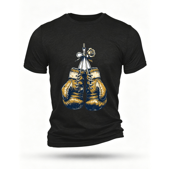 Black T-shirt, front print