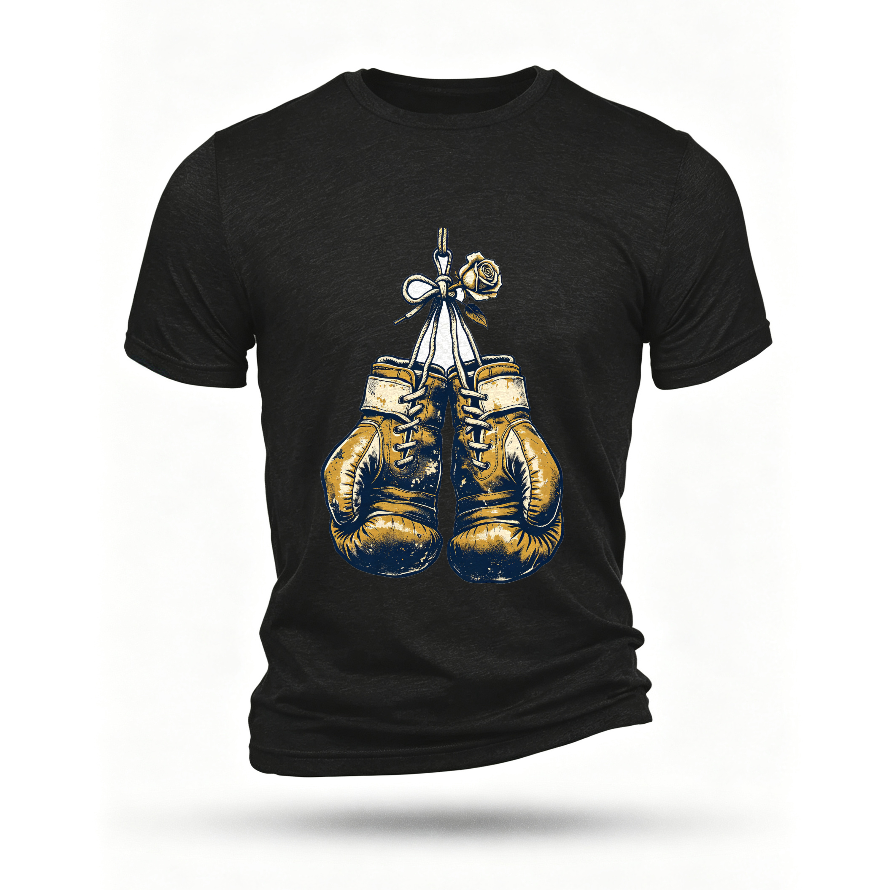 Black T-shirt, front print