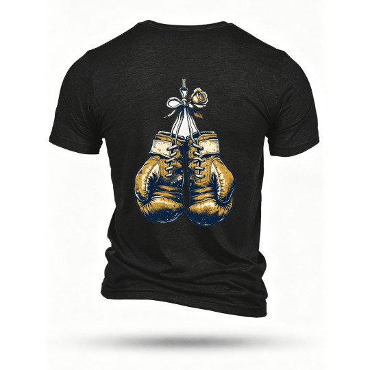 Black T-shirt, back print