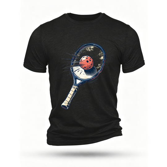 Black T-shirt, front print