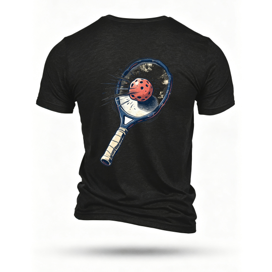 Black T-shirt, back print