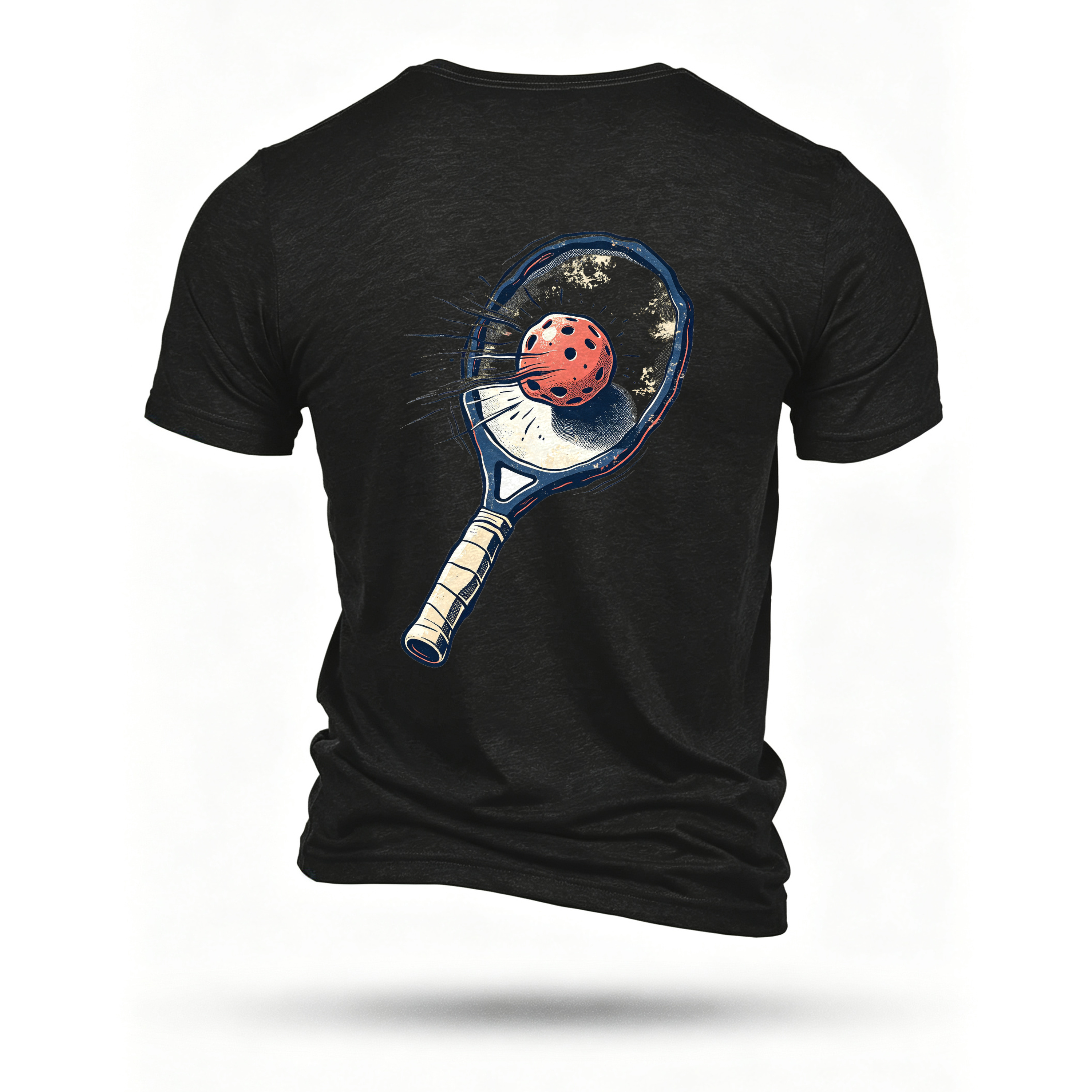 Black T-shirt, back print