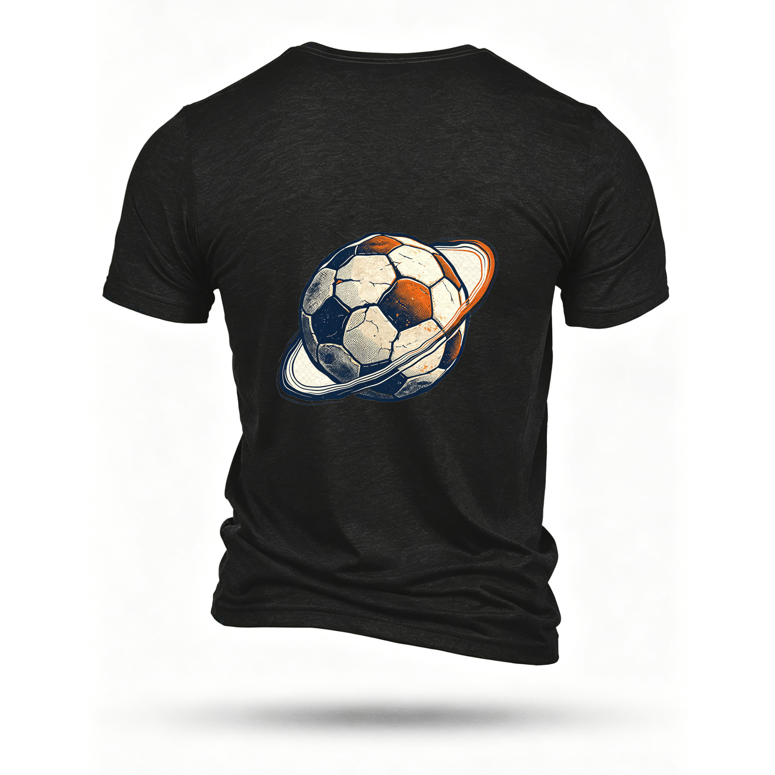 Black T-shirt, back print