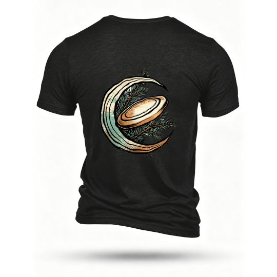 Black T-shirt, back print