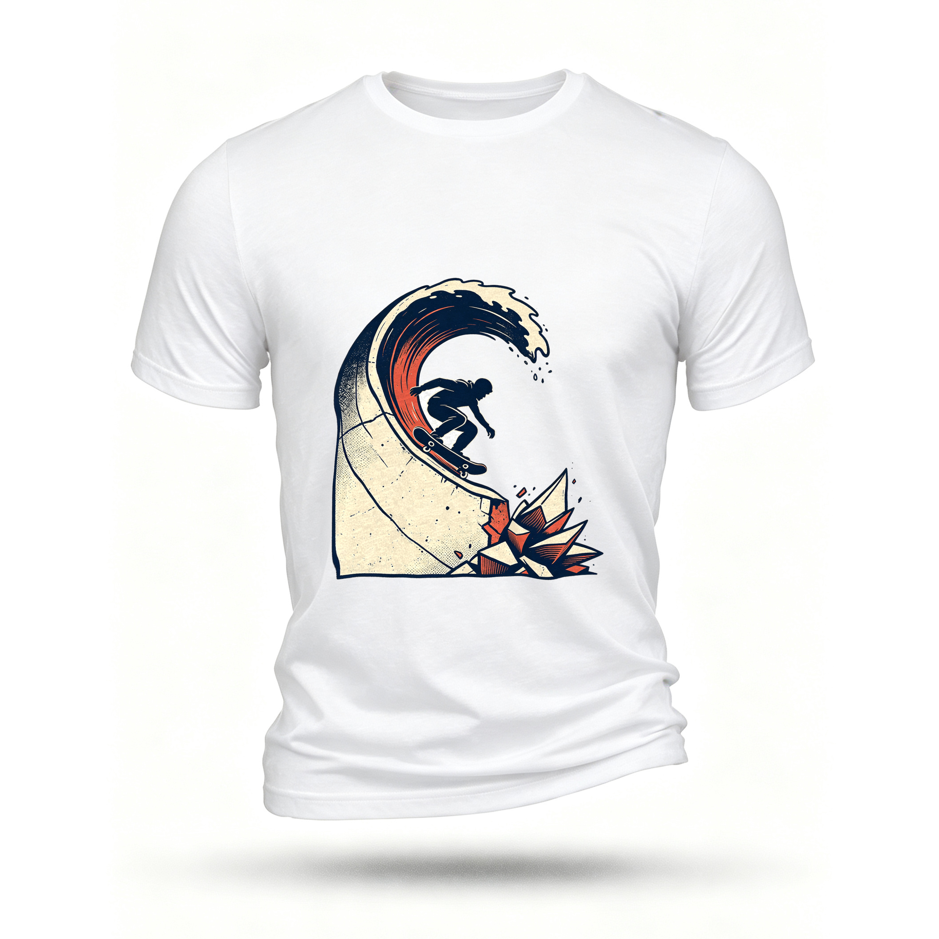 White T-shirt, front print
