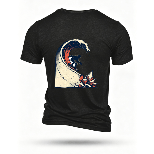Black T-shirt, back print