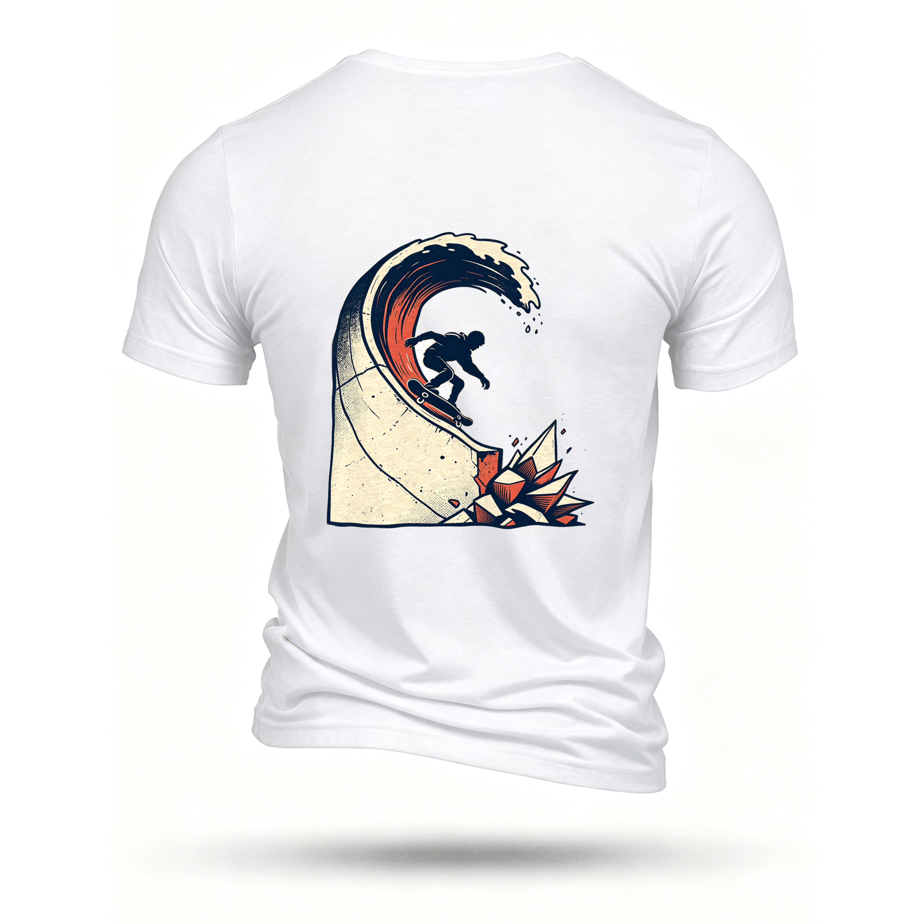 White T-shirt, back print