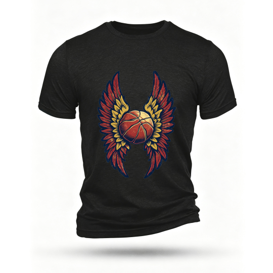 Black T-shirt, front print
