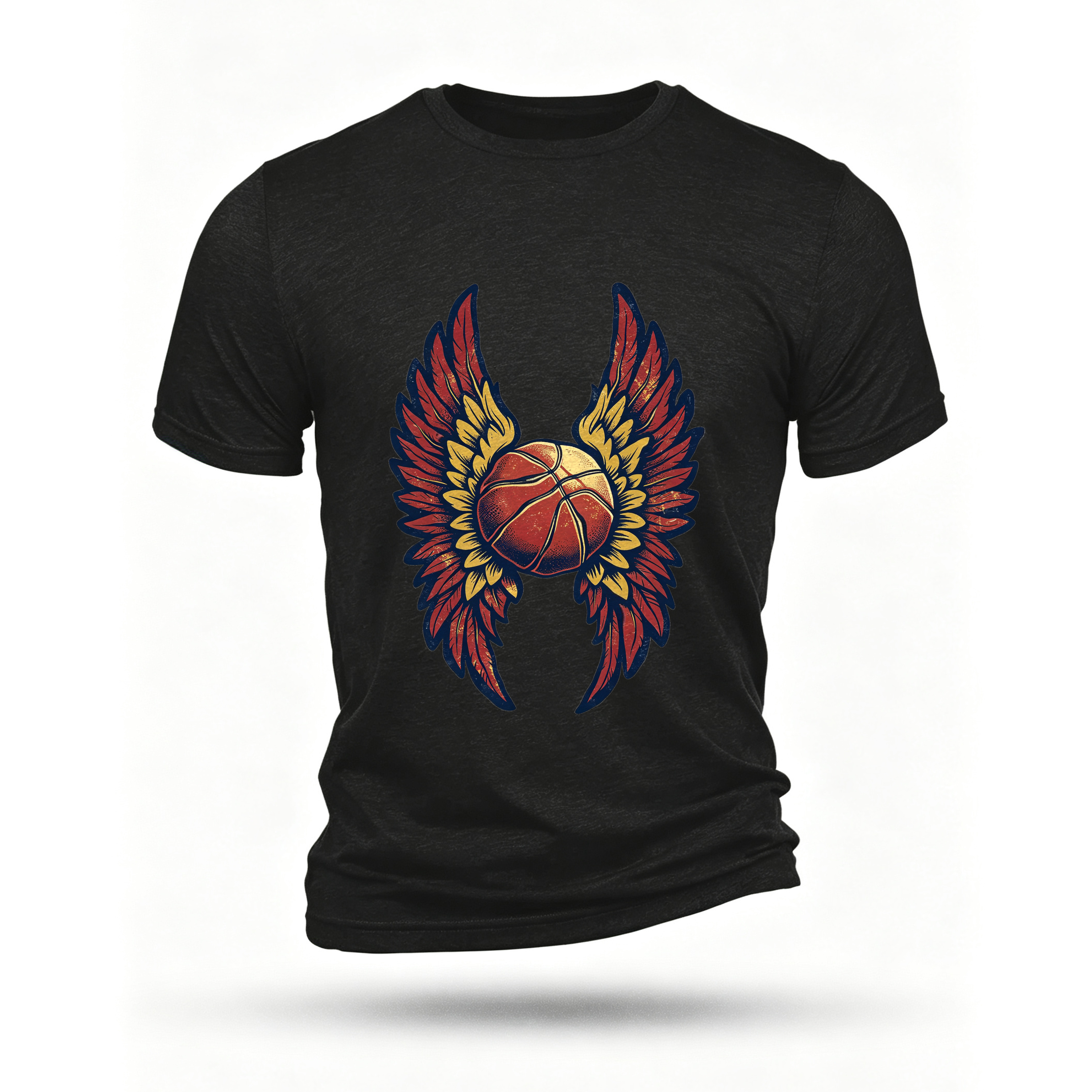 Black T-shirt, front print